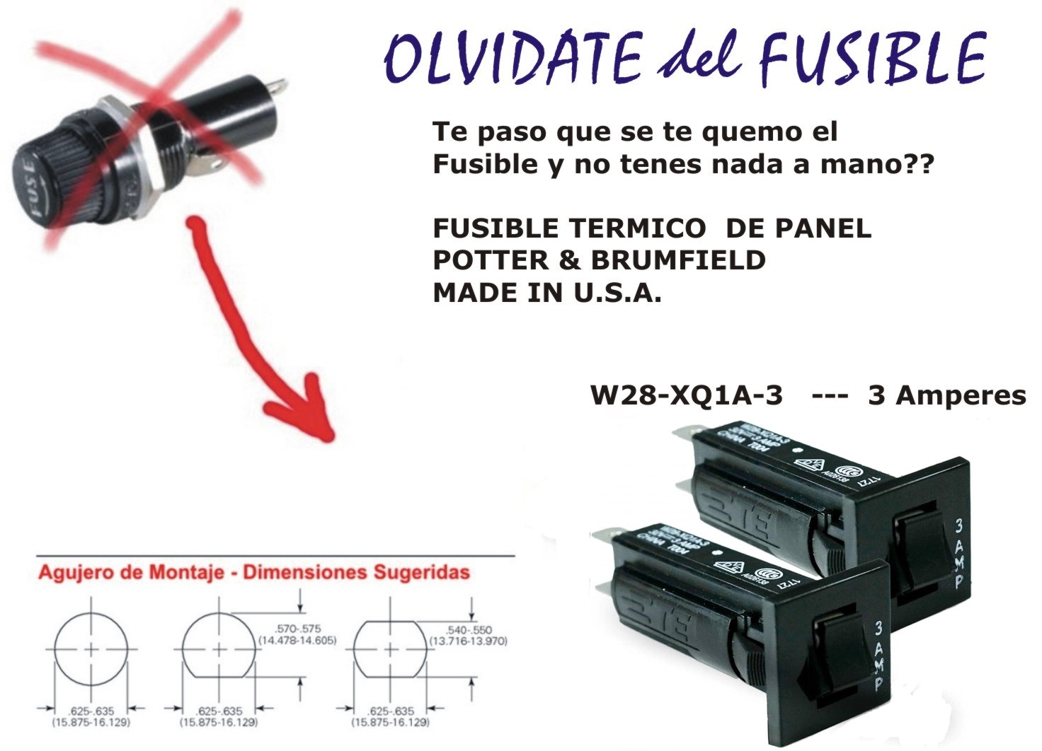 Estas en La Quiaca, se te quemo el FUSIBLE y no sabes donde comprarlo?